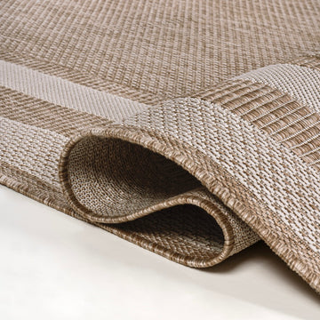 Dover Classic 3-Stripe Border Indoor/Outdoor Area Rug